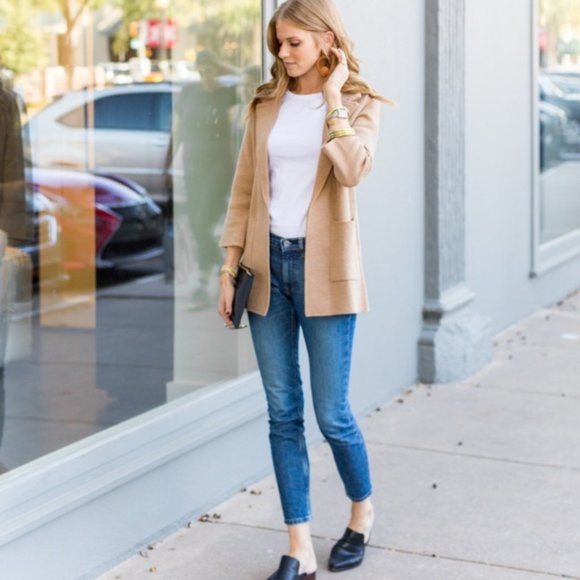 open front sweater blazer